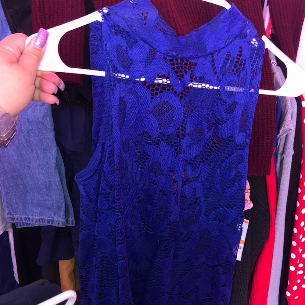 Blue top with pattern